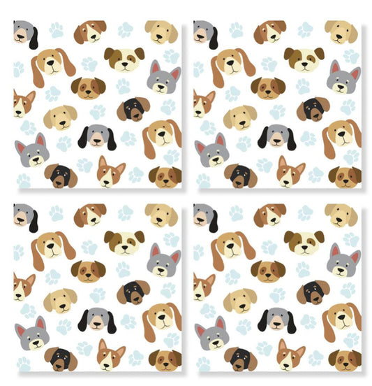 Coaster 4" Dog Pattern Set