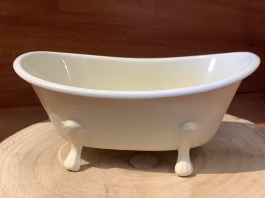 Tub, metal, cream