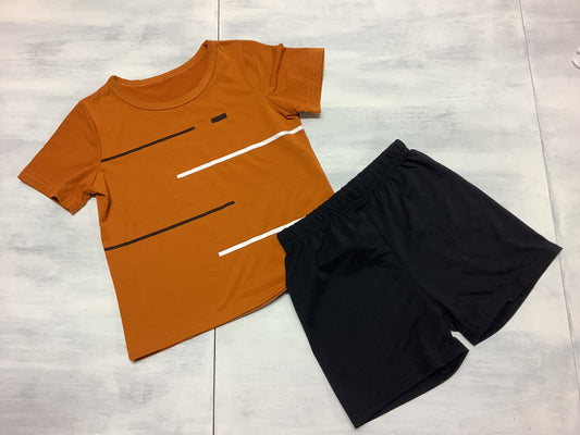 Striped Causal Shirt w. Shorts