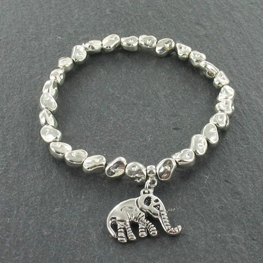 Elephant Charm Nugget Bracelet