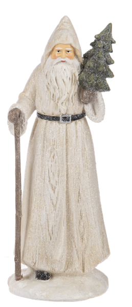 Carved Birch Santa Figurines