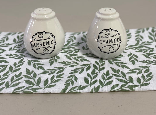 Ceramic White Salt & Pepper Shaker Set