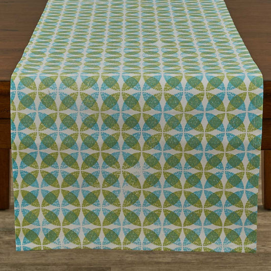 MIA TABLE RUNNER - 72"L - AQUA