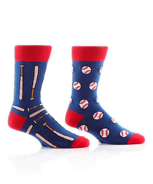 Men's Crew Sock, Balls & Bats