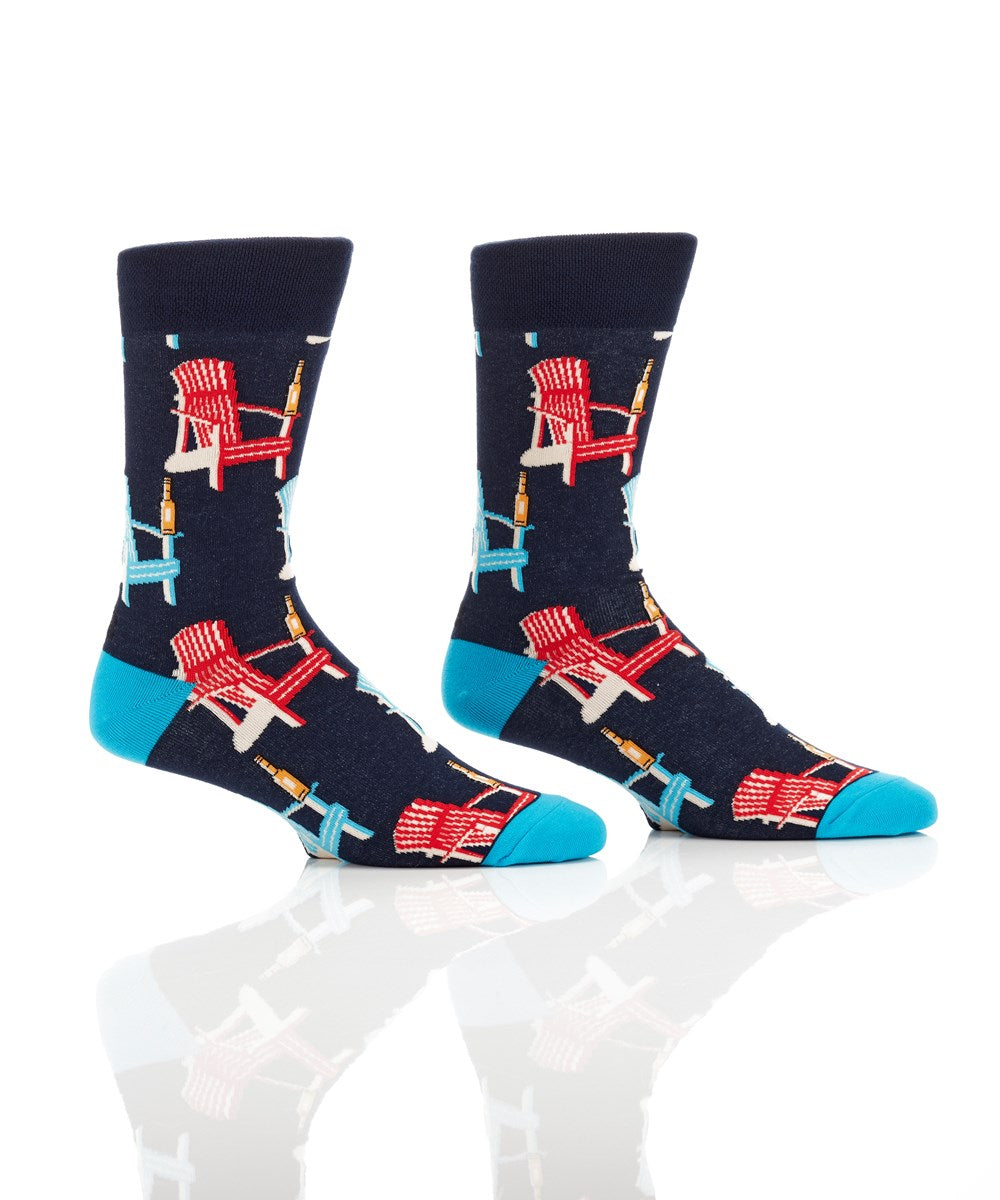 Men's Crew Sock, Muskoka Chair