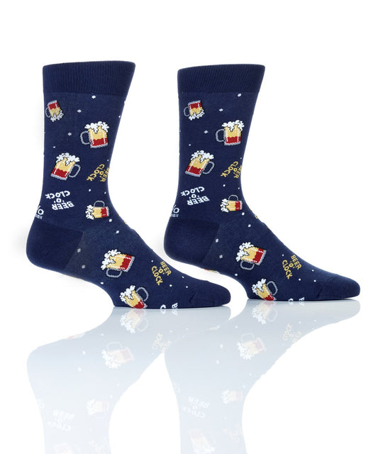 Men's Crew Sock, Beer O'Clock