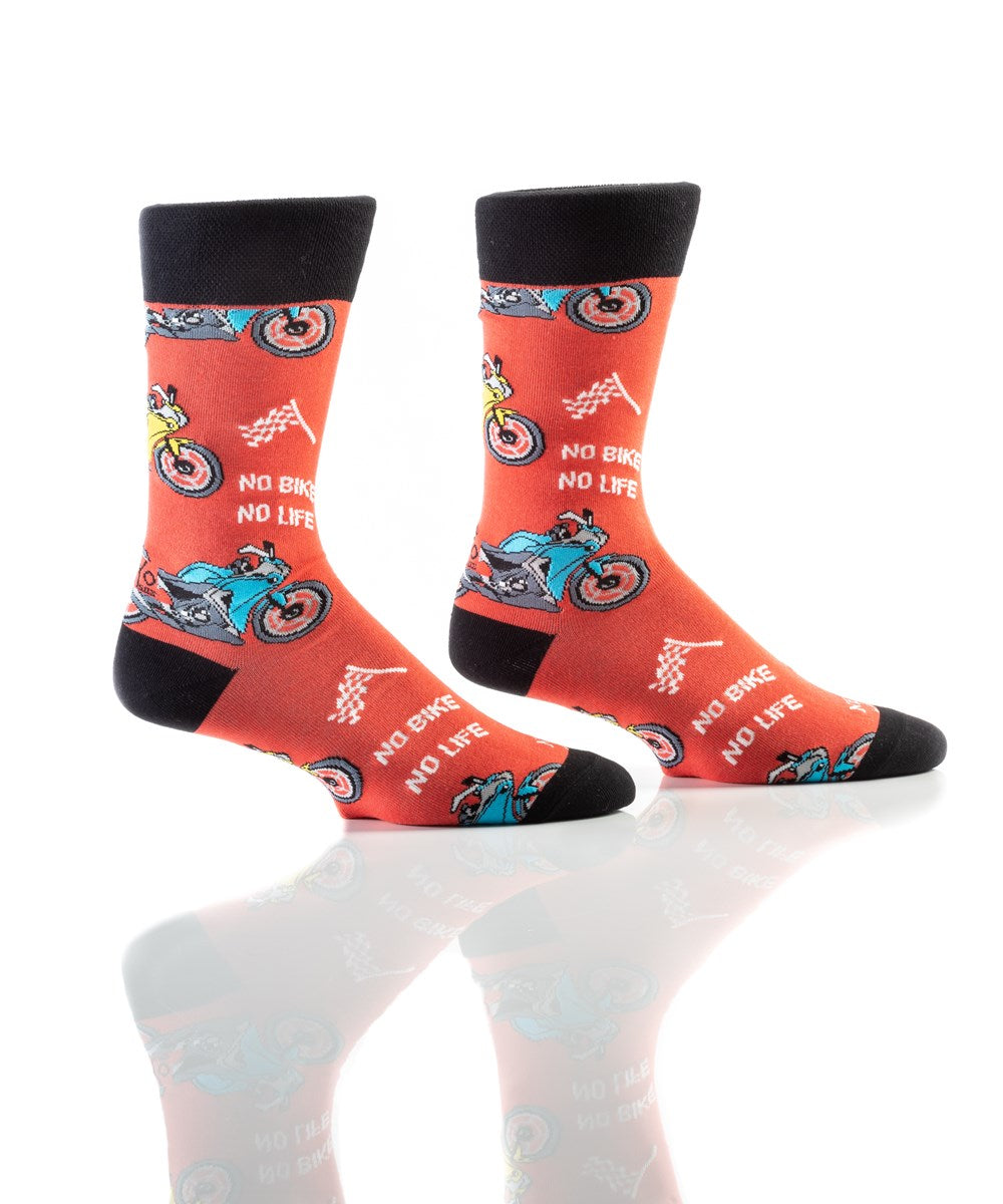 Men's Crew Sock, Motorcycle