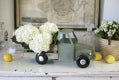 GREEN METAL AND WOOD TRUCK