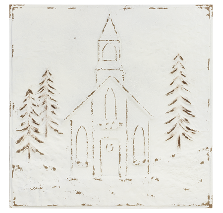 Embossed Church Wall Decor