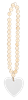 Wood Beaded Loop with Heart Charm